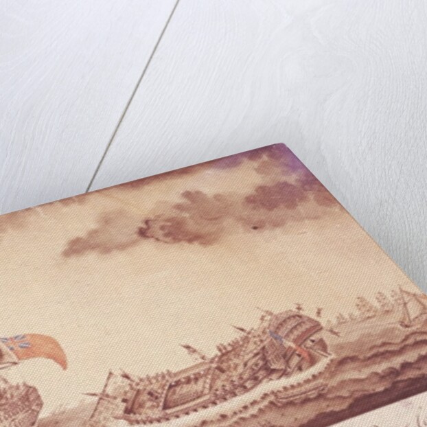 Le Vengeur du Peuple Sinking at the Battle of Ouessant, 1st June 1794 by School French