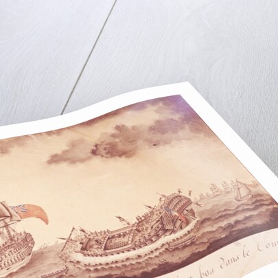 Le Vengeur du Peuple Sinking at the Battle of Ouessant, 1st June 1794 by School French