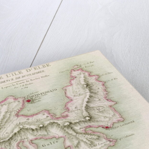 Map of the Island of Elba, engraved by Jean-Baptiste Tardieu 1814 by Baron Louis Albert Bacler d'Albe