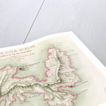Map of the Island of Elba, engraved by Jean-Baptiste Tardieu 1814 by Baron Louis Albert Bacler d'Albe