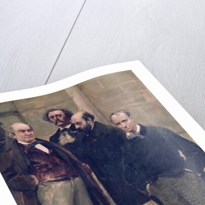 Fragment of the panorama of 'The History of the Century', with portraits of literary figures, 1889 by Henri & Stevens Alfred Gervex