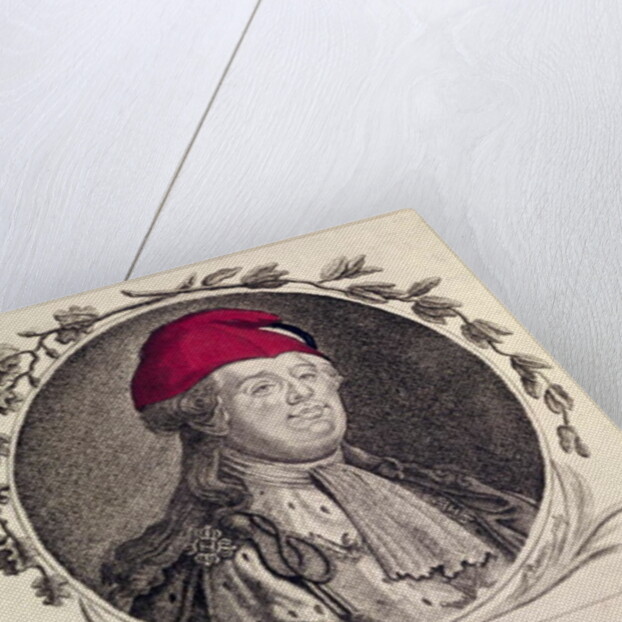 Louis XVI wearing a phrygian bonnet presented to him by the nation, 20th June 1792 by French School