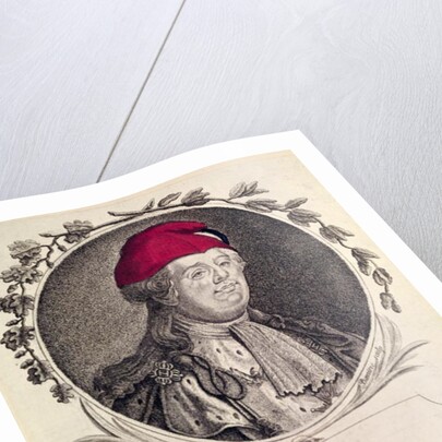 Louis XVI wearing a phrygian bonnet presented to him by the nation, 20th June 1792 by French School
