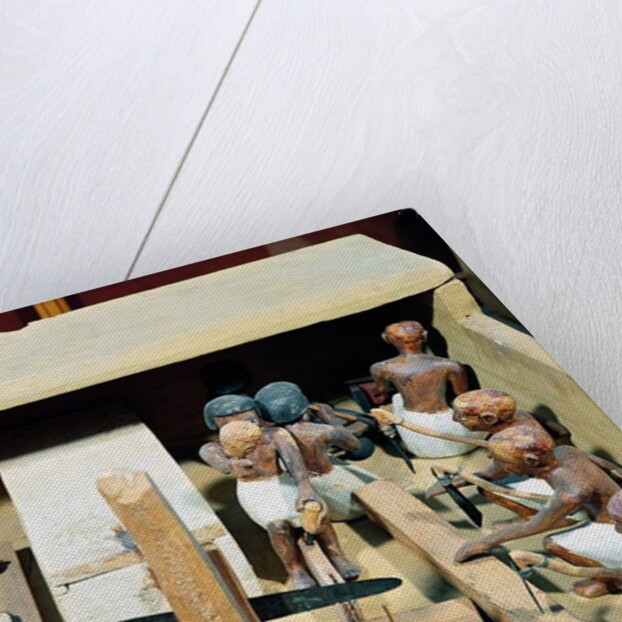 Funerary model of a carpentry workshop by Egyptian 11th Dynasty