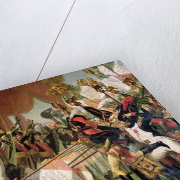 The Distribution of the Eagle Standards, 5th December 1804, detail of the standard bearers, 1808-10 by Jacques Louis David