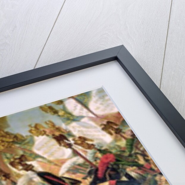 The Distribution of the Eagle Standards, 5th December 1804, detail of the standard bearers, 1808-10 by Jacques Louis David