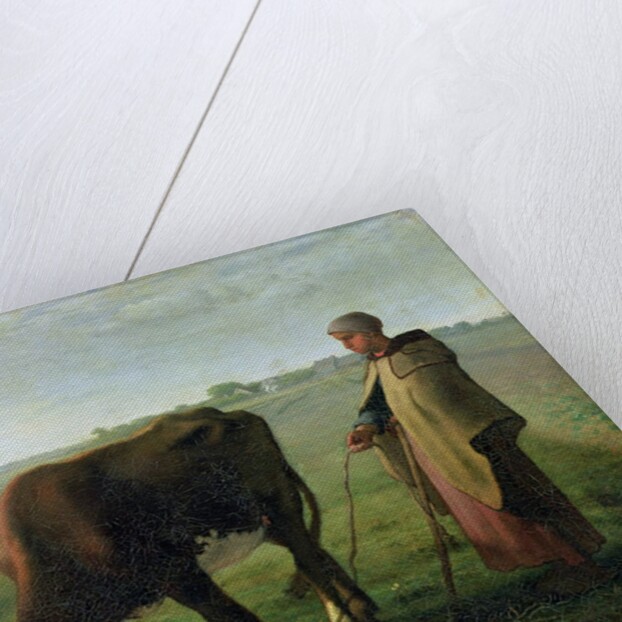 Woman Grazing her Cow, 1858 by Jean-Francois Millet