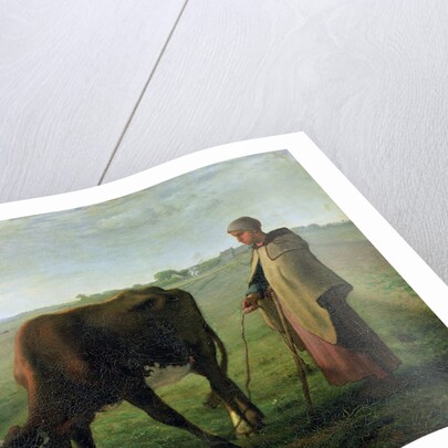 Woman Grazing her Cow, 1858 by Jean-Francois Millet