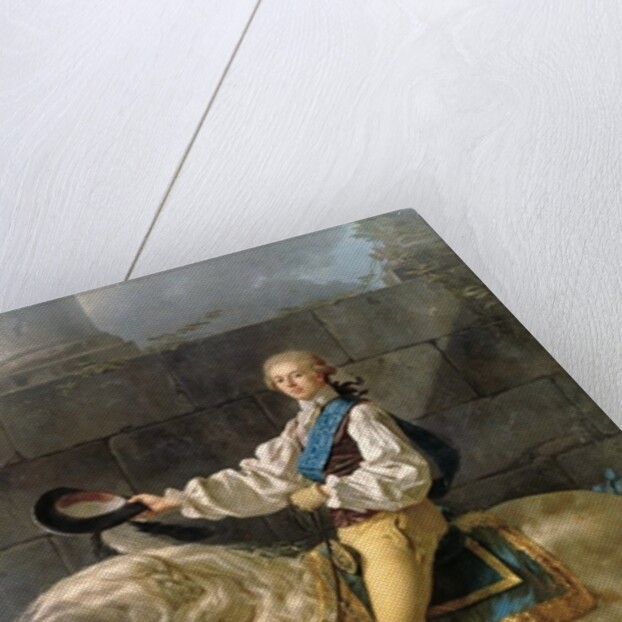 Equestrian Portrait of Stanislas Kostka Potocki 1781 by Jacques Louis David