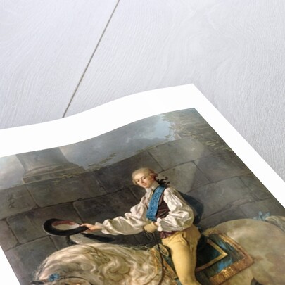 Equestrian Portrait of Stanislas Kostka Potocki 1781 by Jacques Louis David