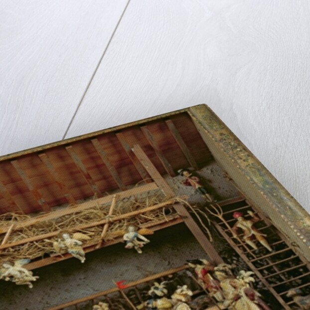 Crib with figures made from bread by French School