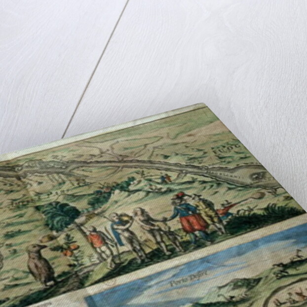 The Flotilla of Admiral Joris van Spilbergen crossing the Magellan Straits by French School