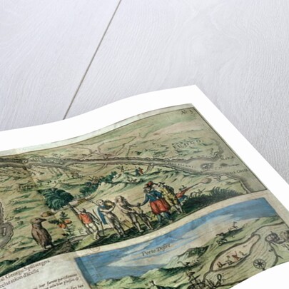 The Flotilla of Admiral Joris van Spilbergen crossing the Magellan Straits by French School