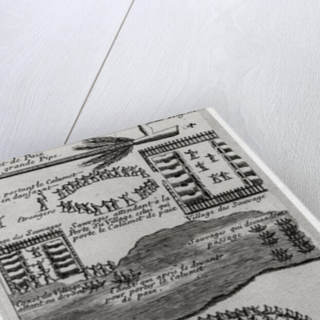 Peace pipe dance of the Iroquois by French School