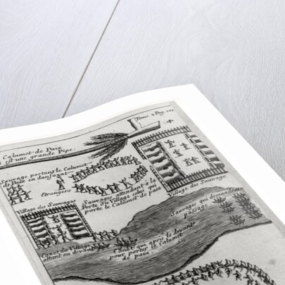 Peace pipe dance of the Iroquois by French School