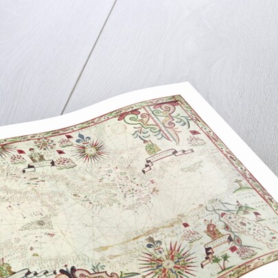 Map of the Mediterranean, 1625 by Johannes Oliva