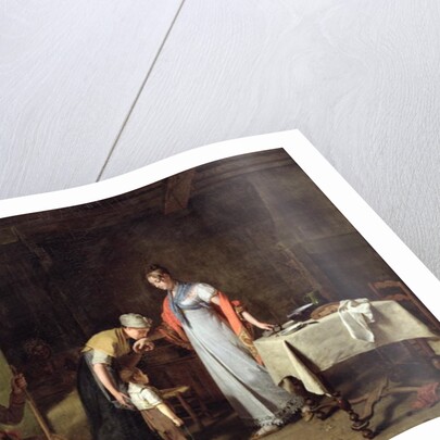 Young Woman Helping an Unfortunate Family by Martin Drolling