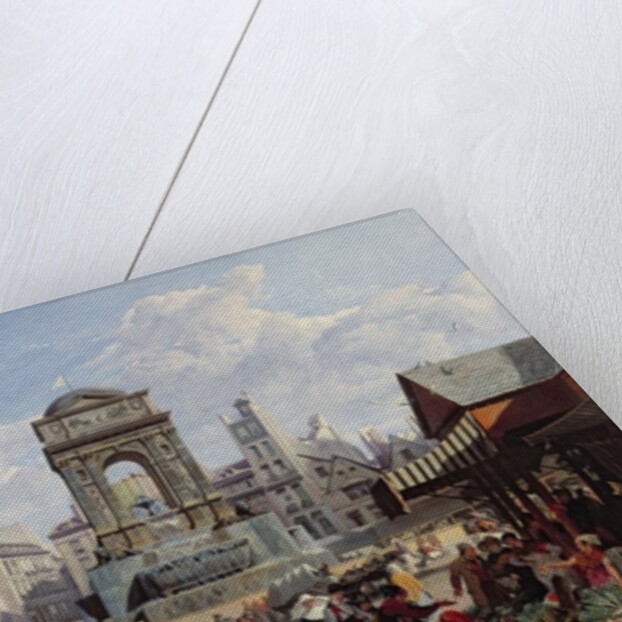 The Market and Fountain of the Innocents, Paris, 1823 by John James Chalon