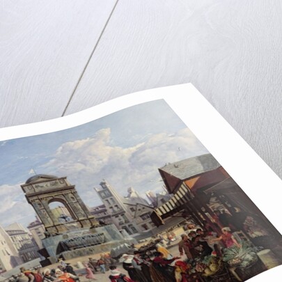 The Market and Fountain of the Innocents, Paris, 1823 by John James Chalon