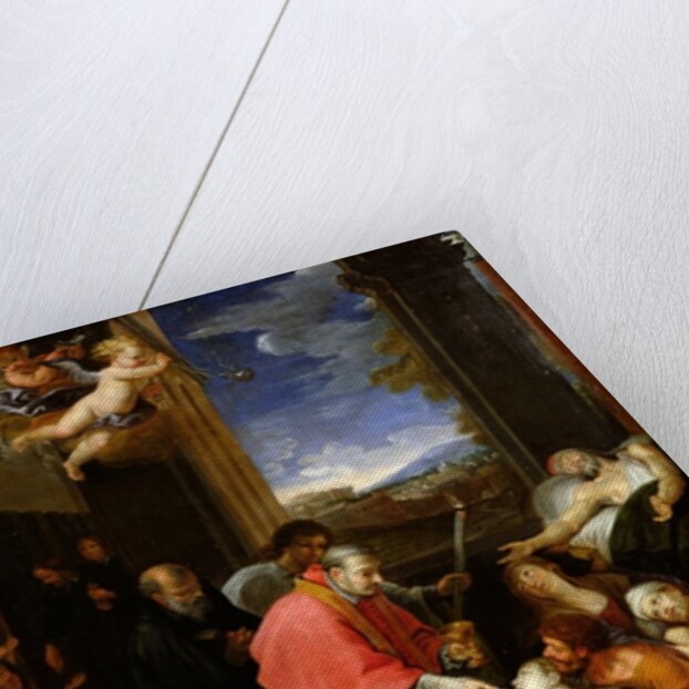 St. Charles Borromeo Administering the Sacrament to Plague Victims in Milan in 1576 by Pierre Mignard