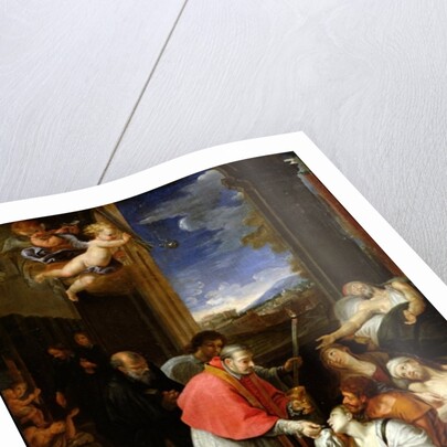 St. Charles Borromeo Administering the Sacrament to Plague Victims in Milan in 1576 by Pierre Mignard