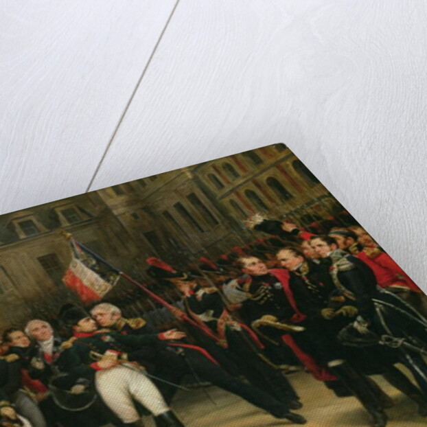 Napoleon I Bidding Farewell to the Imperial Guard in the Cheval-Blanc Courtyard at the Chateau de Fontainebleau, 20th April 1814, 1825 by Antoine Alphonse Montfort