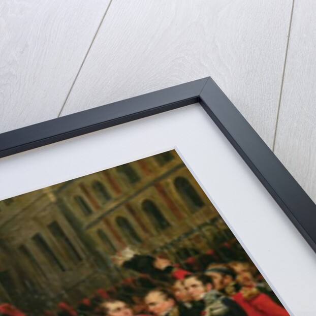 Napoleon I Bidding Farewell to the Imperial Guard in the Cheval-Blanc Courtyard at the Chateau de Fontainebleau, 20th April 1814, 1825 by Antoine Alphonse Montfort