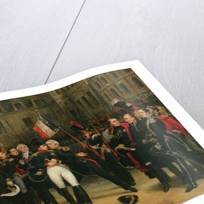 Napoleon I Bidding Farewell to the Imperial Guard in the Cheval-Blanc Courtyard at the Chateau de Fontainebleau, 20th April 1814, 1825 by Antoine Alphonse Montfort