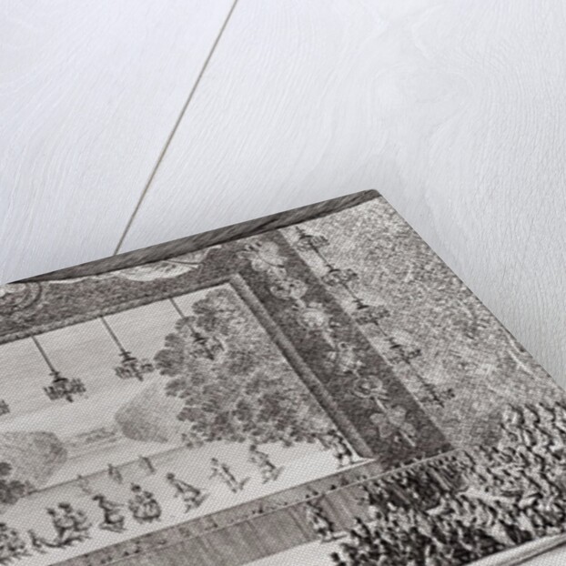 Ed 45a fol.138 Performance of 'La Princesse Elide', second day of 'Les Plaisirs de l'Ile Enchantee', 8th May 1664 by Israel the Younger Silvestre