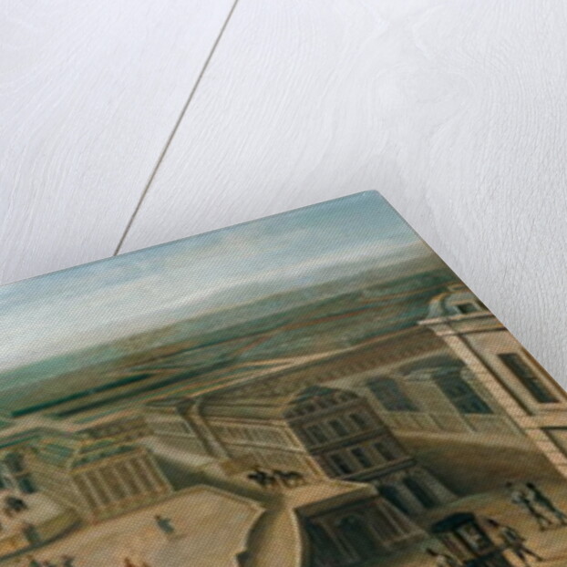 View of Versailles from the Place d'Armes by French School