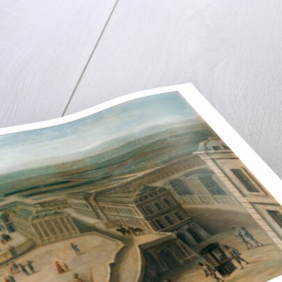 View of Versailles from the Place d'Armes by French School