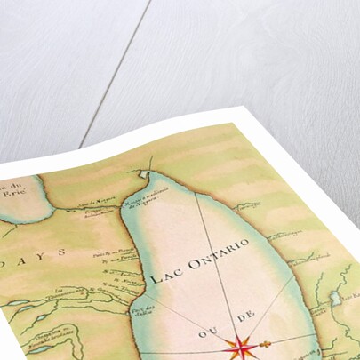 Map of Lake Ontario by French School