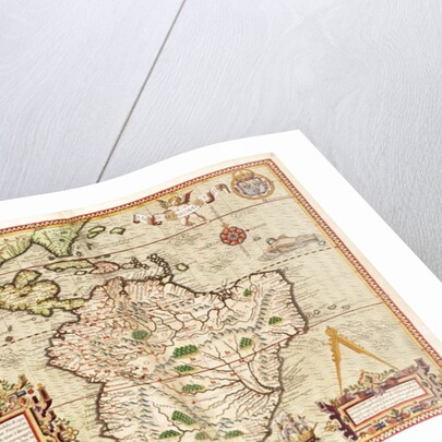 Map of Central and South America by Theodor de Bry