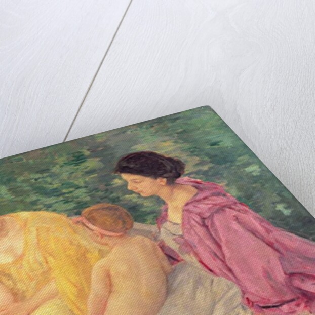 The Swim, or Two Mothers and Their Children on a Boat by Mary Stevenson Cassatt