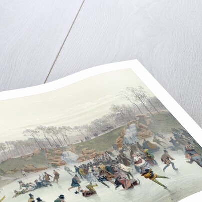 Skaters on the Lake at Bois de Boulogne by Eugene Charles Francois Guerard