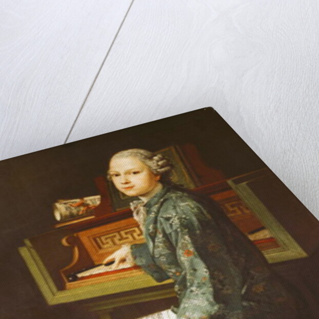 Young Man at the Clavichord, 1767 by French School