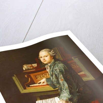 Young Man at the Clavichord, 1767 by French School