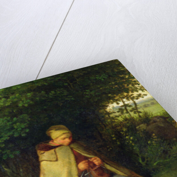 A Knitter or a Seated Shepherdess Knitting, 1858-60 by Jean-Francois Millet