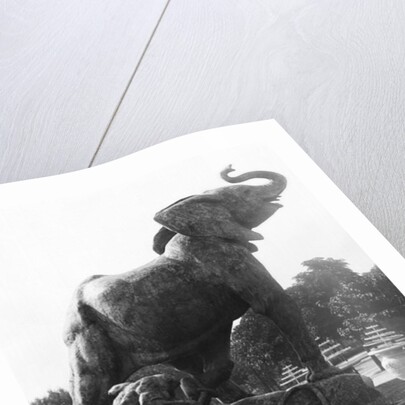 Young Elephant caught in a trap, in front of the first Trocadero Palace constructed for the Universal Exhibition in 1878, 1878 by Emmanuel Fremiet