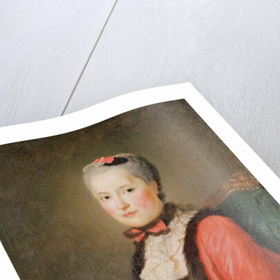 La Dauphine Marie-Josephe de Saxe attributed to Jean Marc Nattier or Jean Baptiste Perroneau by French School