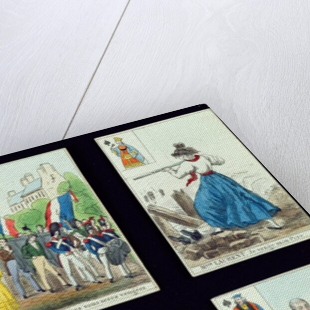 Selection of playing cards relating to the 1830 Revolution, 1831 by French School