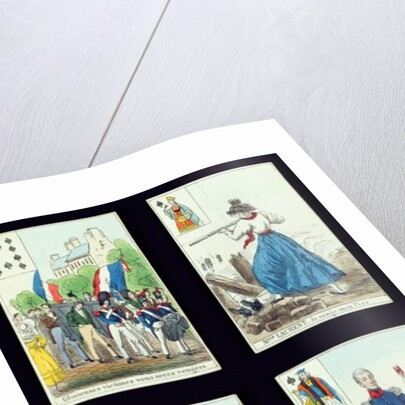 Selection of playing cards relating to the 1830 Revolution, 1831 by French School