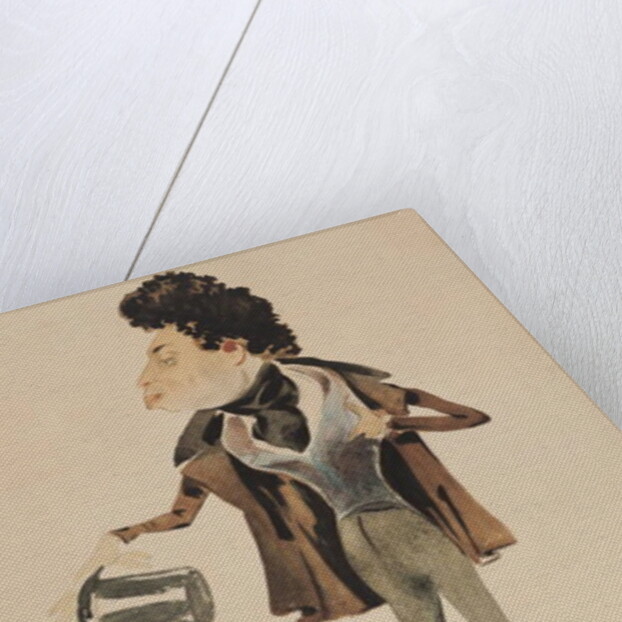 Caricature of Alexander Dumas Pere by Pierre Luc Charles Ciceri