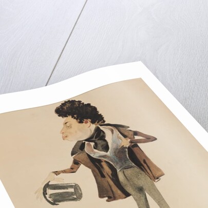 Caricature of Alexander Dumas Pere by Pierre Luc Charles Ciceri