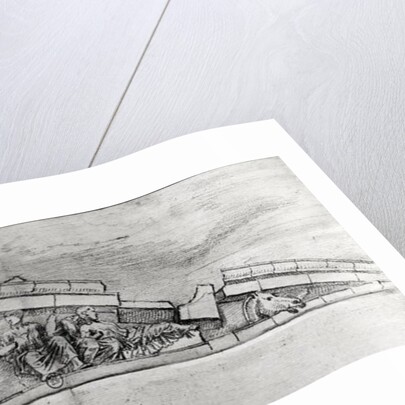 Study of the frieze from the west pediment of the Parthenon by Jacques Carrey