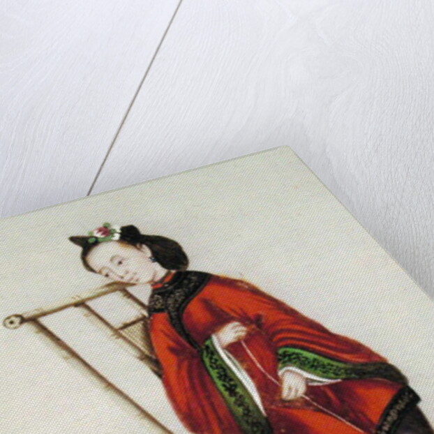 Woman Spinning, Qianlong Period by School Chinese