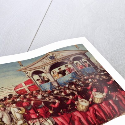 The Cortege of Drummers and Soldiers at the Royal Entry Festival of Henri II into Rouen, 1st October 1550 by French School