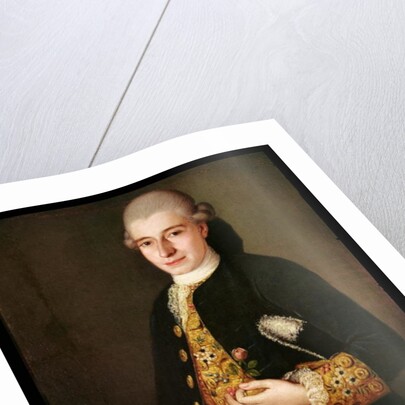 Portrait of a Gentleman with a Rose Buttonhole by Pietro Longhi