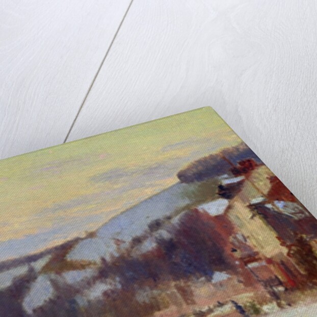 Hillside at Croisset under snow by Joseph Delattre