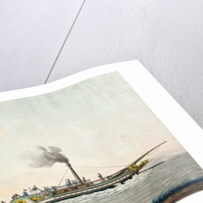 The Charles-Philippe, the first steamboat launched on the Seine, 20th August 1816 by Philibert Louis Debucourt